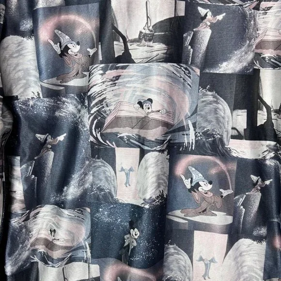 Vintage 70's Kennington Poly Mickey‎ Mouse Fantasia Disney Shirt Disco men M